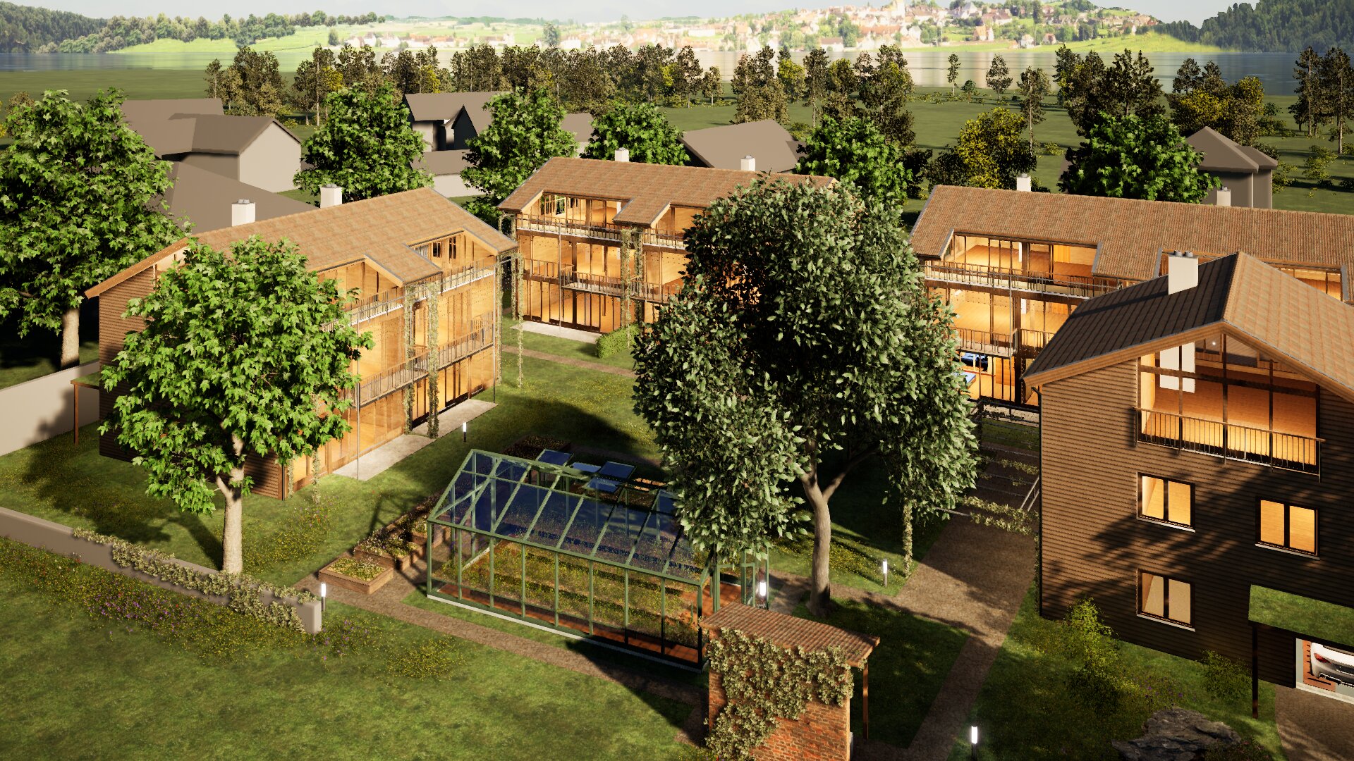 Wohnanlage mit Verkaufsräumen